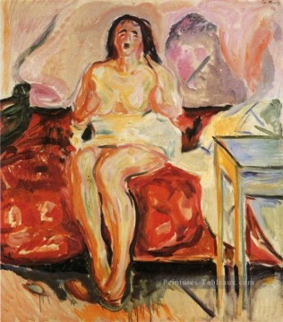fille bâillements 1913 Edvard Munch Peinture à l'huile